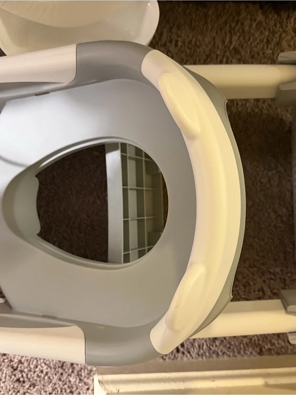 Gray & White 3-in-1 Toddler Potty Training Seat with Step Stool LadderNWT